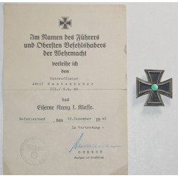 EK 1.Kl.39 & Verl.Urkunde