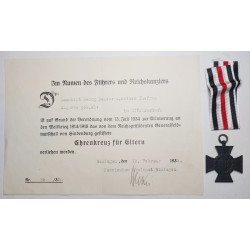 1935 Waisenkrz. mit Urkunde
