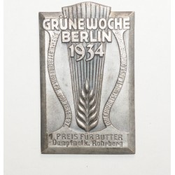 1934 GREEN WEEK BERLIN Plaque