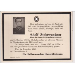 Funeral Card to A Geb.Jäger...